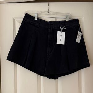 Frame Denim High Waist Black Shorts